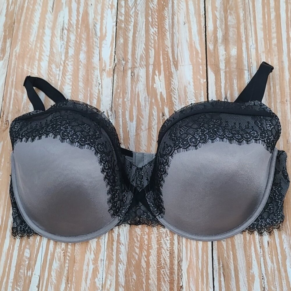 Adore Me Grey lace underwire bra 40G